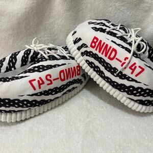 Plush Sneaker Slippers: One Size Fits Most (Size 5-10)